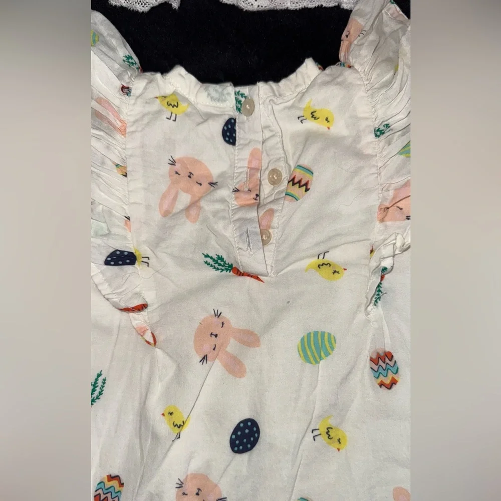 Tucker + Tate White Bunny and Chick Print Diaper Cover Set